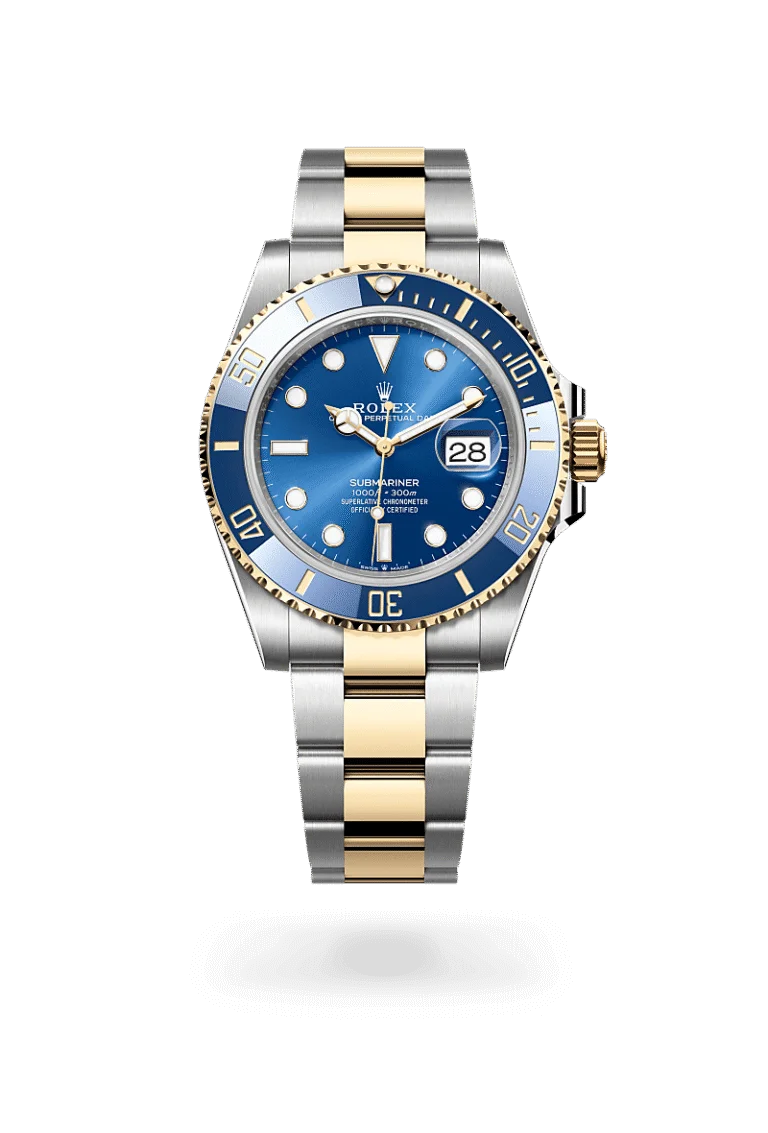 Rolex Submariner Date Oyster, 41 mm, Oystersteel and yellow gold (GOLD- SILVER- BLUE)