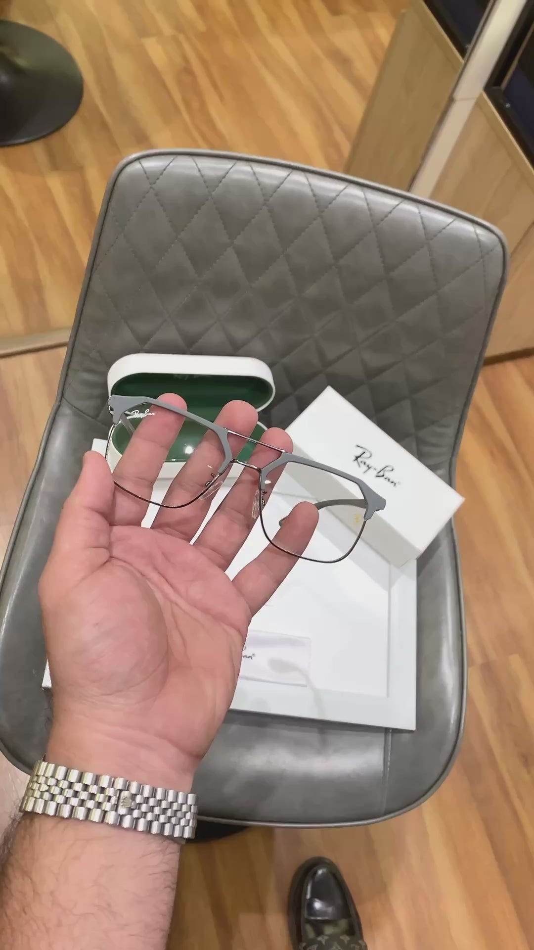 Rayban 04 grey plano